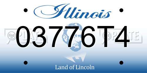 03776T4 Illinois License Plate