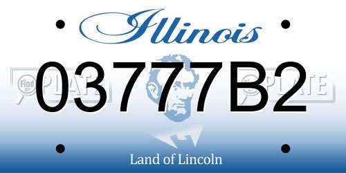 03777B2 Illinois License Plate