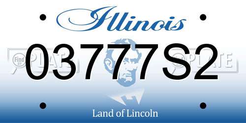 03777S2 Illinois License Plate
