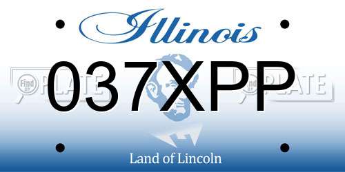 037XPP Illinois License Plate