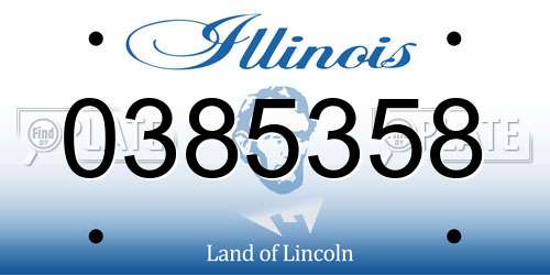 0385358 Illinois License Plate