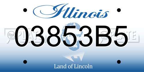 03853B5 Illinois License Plate