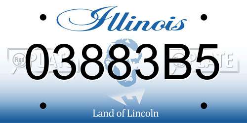 03883B5 Illinois License Plate