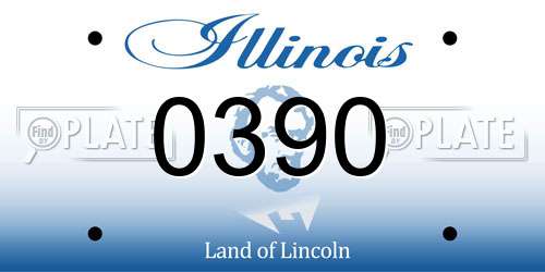 0390 Illinois License Plate