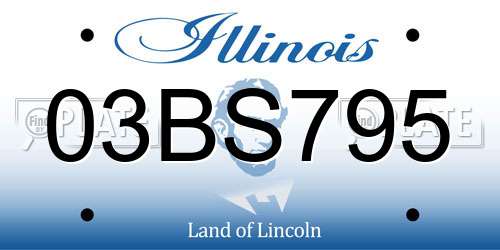 03BS795 Illinois License Plate