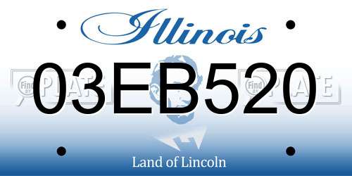 03EB520 Illinois License Plate