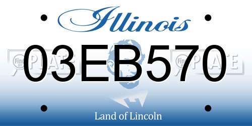 03EB570 Illinois License Plate