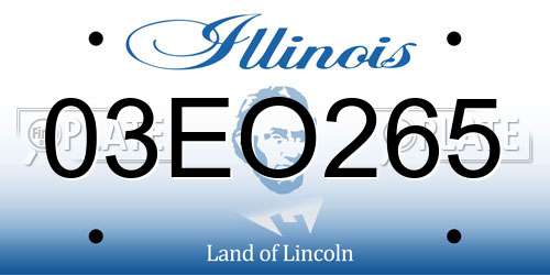 03EO265 Illinois License Plate