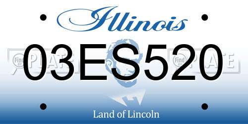 03ES520 Illinois License Plate