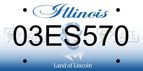 03ES570 Illinois License Plate