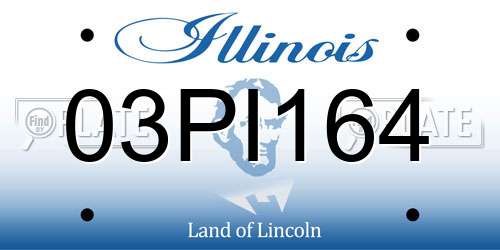 03PI164 Illinois License Plate