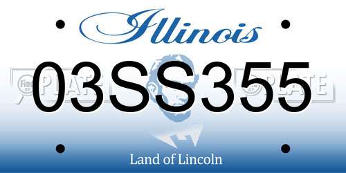 03SS355 Illinois License Plate