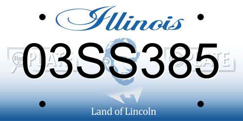 03SS385 Illinois License Plate