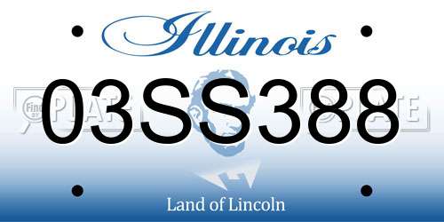 03SS388 Illinois License Plate