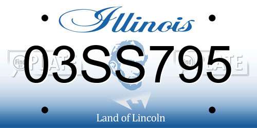 03SS795 Illinois License Plate