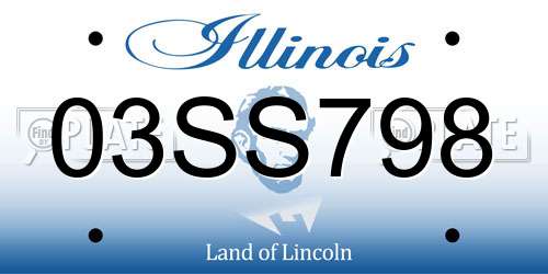 03SS798 Illinois License Plate