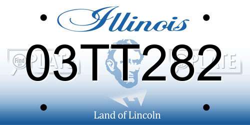 03TT282 Illinois License Plate