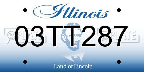 03TT287 Illinois License Plate