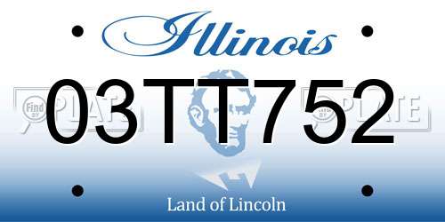 03TT752 Illinois License Plate