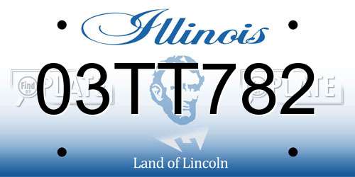 03TT782 Illinois License Plate
