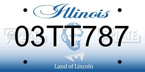 03TT787 Illinois License Plate