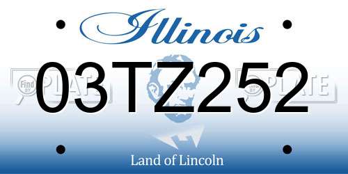 03TZ252 Illinois License Plate