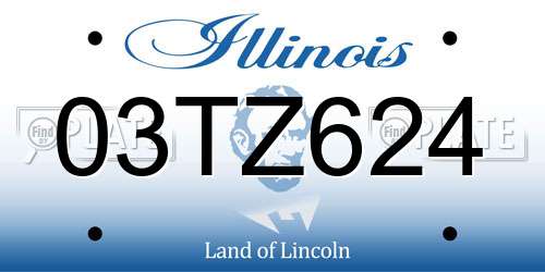 03TZ624 Illinois License Plate