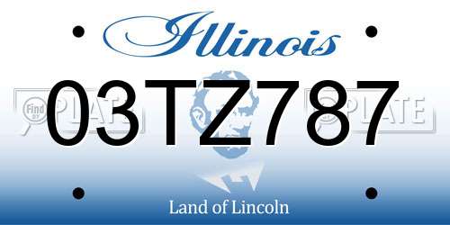 03TZ787 Illinois License Plate