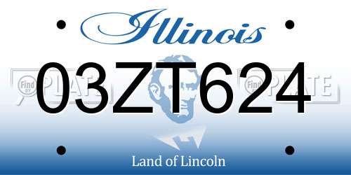 03ZT624 Illinois License Plate
