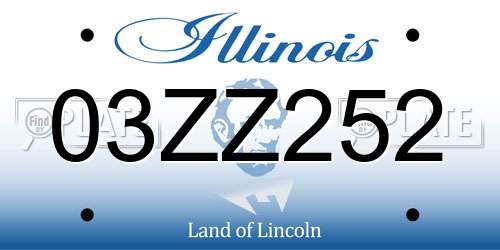 03ZZ252 Illinois License Plate