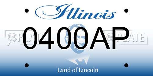 0400AP Illinois License Plate
