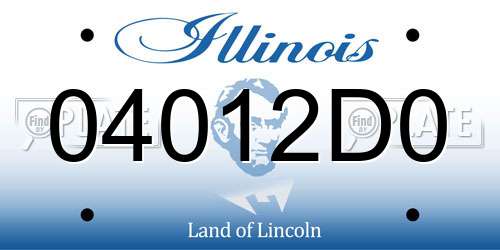 04012D0 Illinois License Plate