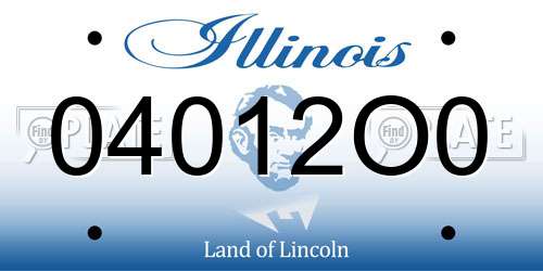 04012O0 Illinois License Plate