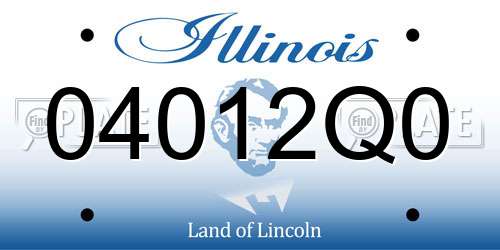 04012Q0 Illinois License Plate