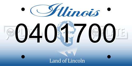 0401700 Illinois License Plate