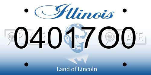 04017O0 Illinois License Plate