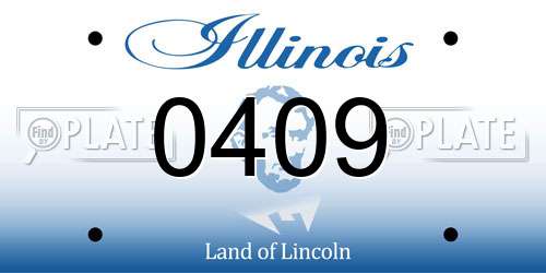 0409 Illinois License Plate