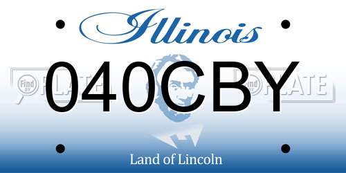 040CBY Illinois License Plate