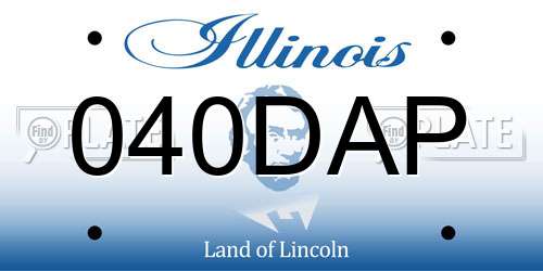 040DAP Illinois License Plate
