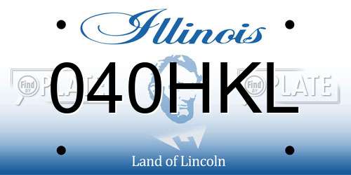 040HKL Illinois License Plate
