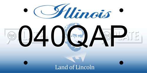 040QAP Illinois License Plate