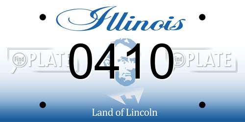 0410 Illinois License Plate