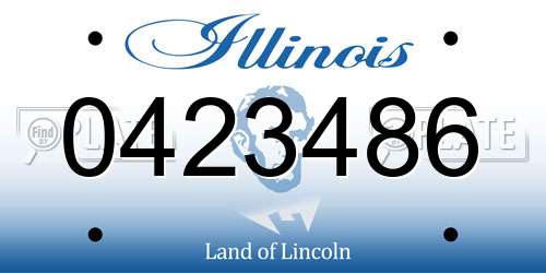 0423486 Illinois License Plate