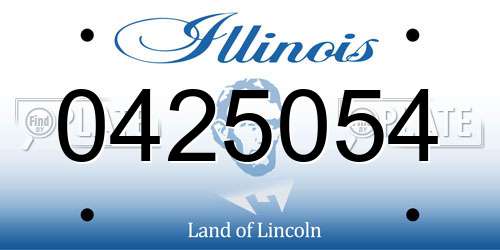 0425054 Illinois License Plate