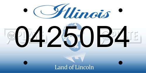 04250B4 Illinois License Plate