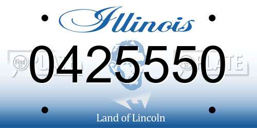0425550 Illinois License Plate