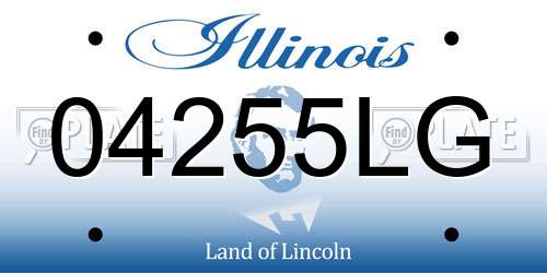 04255LG Illinois License Plate