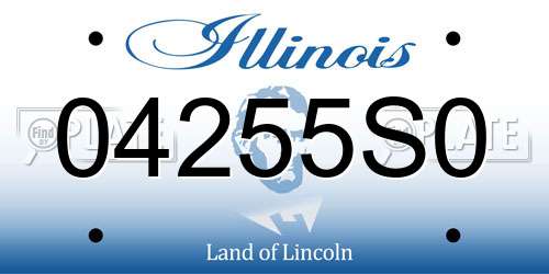 04255S0 Illinois License Plate