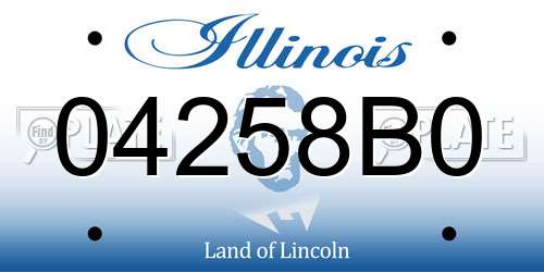 04258B0 Illinois License Plate