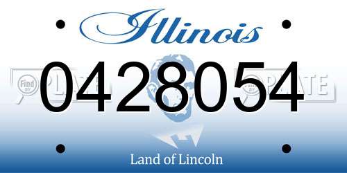 0428054 Illinois License Plate